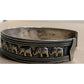 925 Sterling Silver Elephant Cuff Bracelet 27g Oxidized Rope Detail Vintage