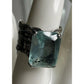 RETIRED Sterling Silver SILPADA Emerald Cut Green Stone Ring Statement Size 9