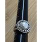 Vintage Sterling Silver Genuine Pearl Beaded Halo Statement Ring Size 7.5 10g