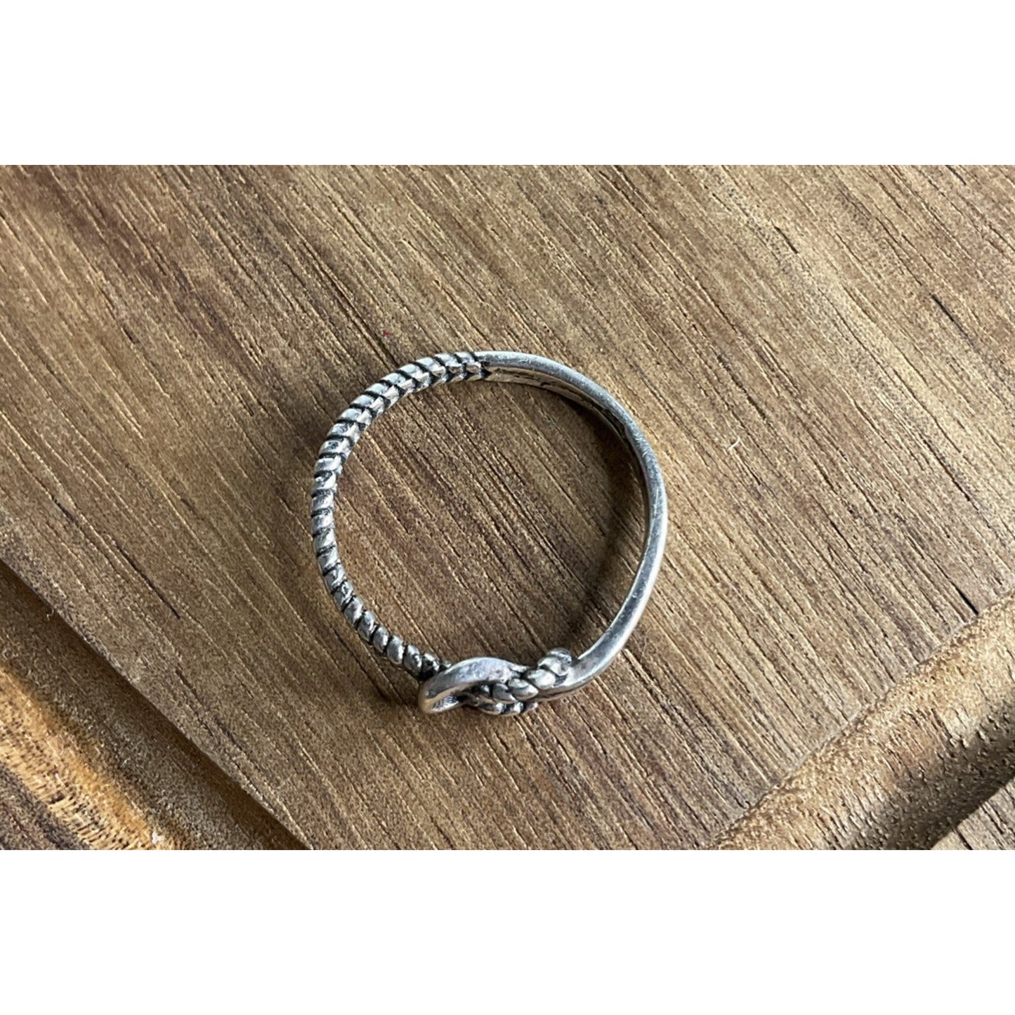 Sterling Silver Knot Ring Size 6.5 Rope Twist Infinity Love Knot Statement Ring
