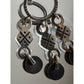 Pre owned James Avery Vintage Retired RARE Silver & Brass Chandelier Aztec Dangle Earrings