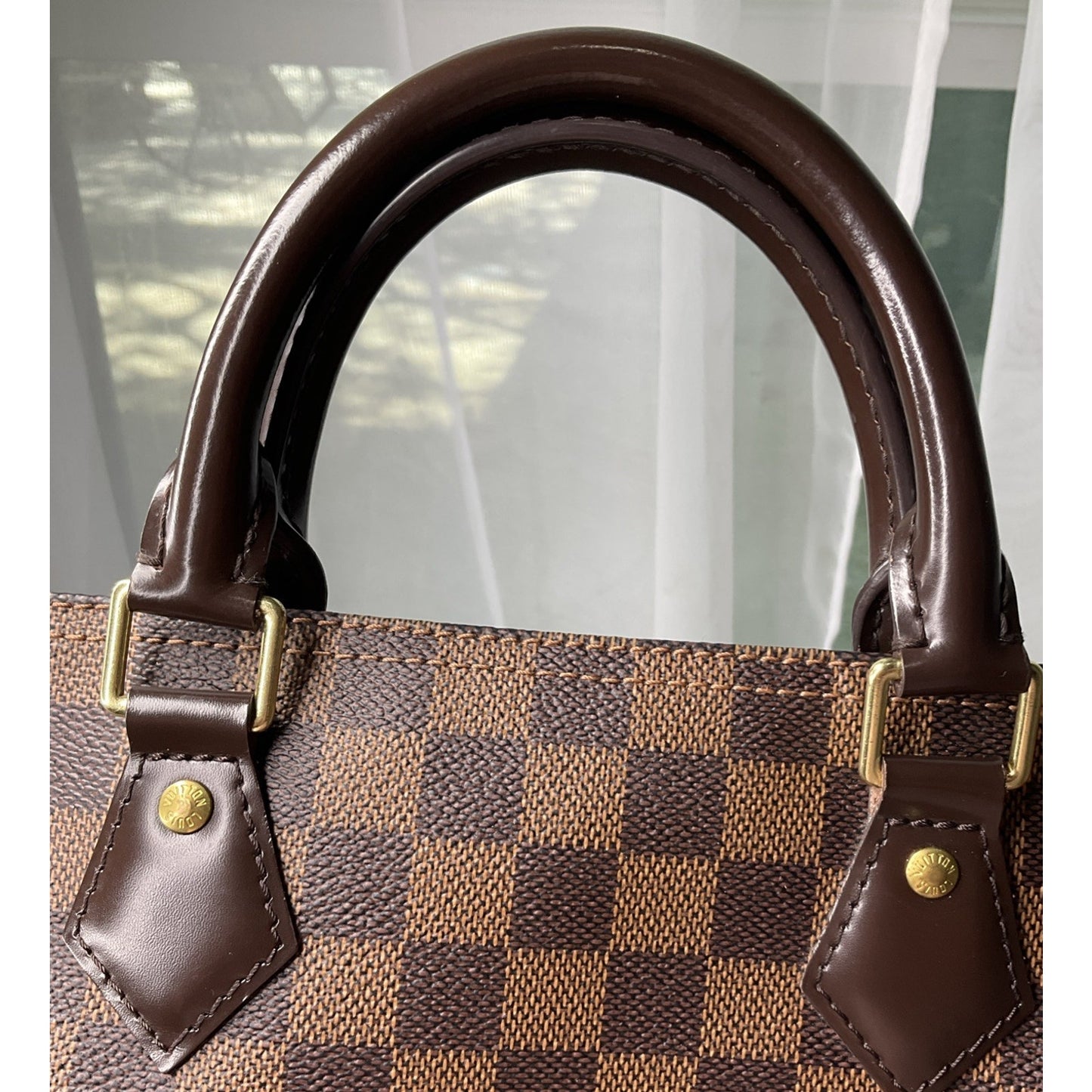 BNWOT Louis Vuitton Brown Canvas Speedy 30 Damier Ebene Handbag LV Purse