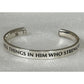 Pre owned James Avery RETIRED Sterling Silver Philippians 4:13 Scripture Cuff Bracelet 42g