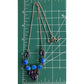 Sterling Silver Blue Opal Amethyst Necklace Statement 925