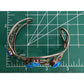 Mexico 925 Sterling Silver Blue Opal Wide Scroll Cuff Bracelet 31g