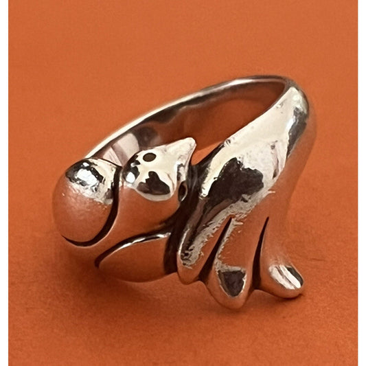 James Avery Retired Sterling Silver Bird Wrap Ring Size 5 Pre-Owned