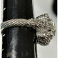 Judith Ripka Sterling Silver Diamonique Halo Cluster Ring size 7 - 9gr