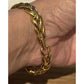 Napier Bracelet Vintage Gold Tone Woven Chain Links Chunky Classic 7.5”