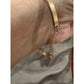 Michael Kors Rose Gold Pave Crystal MK Circle Hinged Adjustable Bracelet