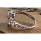 Sterling Silver CZ Wrap Cross Over Ring 925 Size 7.5 Marquise & Round Cz