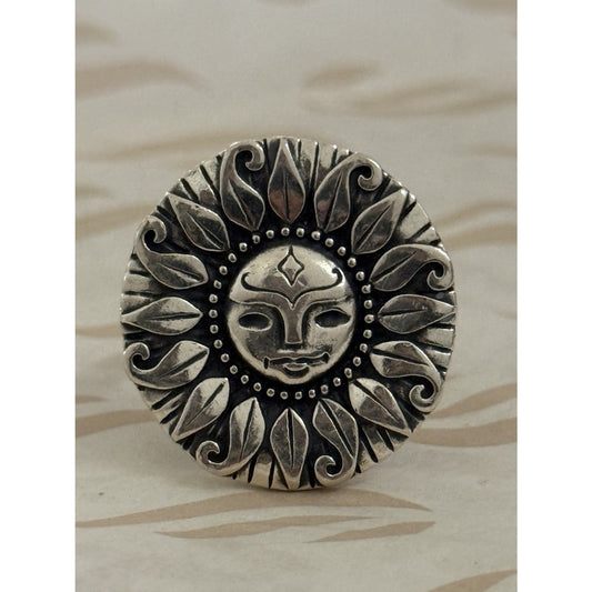 Pre owned James Avery Retired HTF Sterling Silver YOU ARE MY SUNSHINE Sun Ring Size 8.5