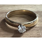 Pre owned James Avery 14k Gold Retired .25 Carat Diamond Solitaire Engagement Ring Sz 7.5