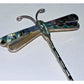 VINTAGE TAXCO TR-18 Dragonfly Abalone STERLING Silver 925 Pin/ Brooch 2.75” Tall