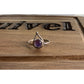 Vintage 925 Sterling Silver Purple Amethyst Cabochon Ring