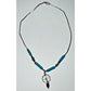 Vintage Sterling Silver Turquoise Dreamcatcher Boho Heishi Bead Necklace 16”