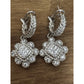 Judith Ripka 925 Sterling Silver CZ Dangle Earrings Rope Chain 14.4g Designer