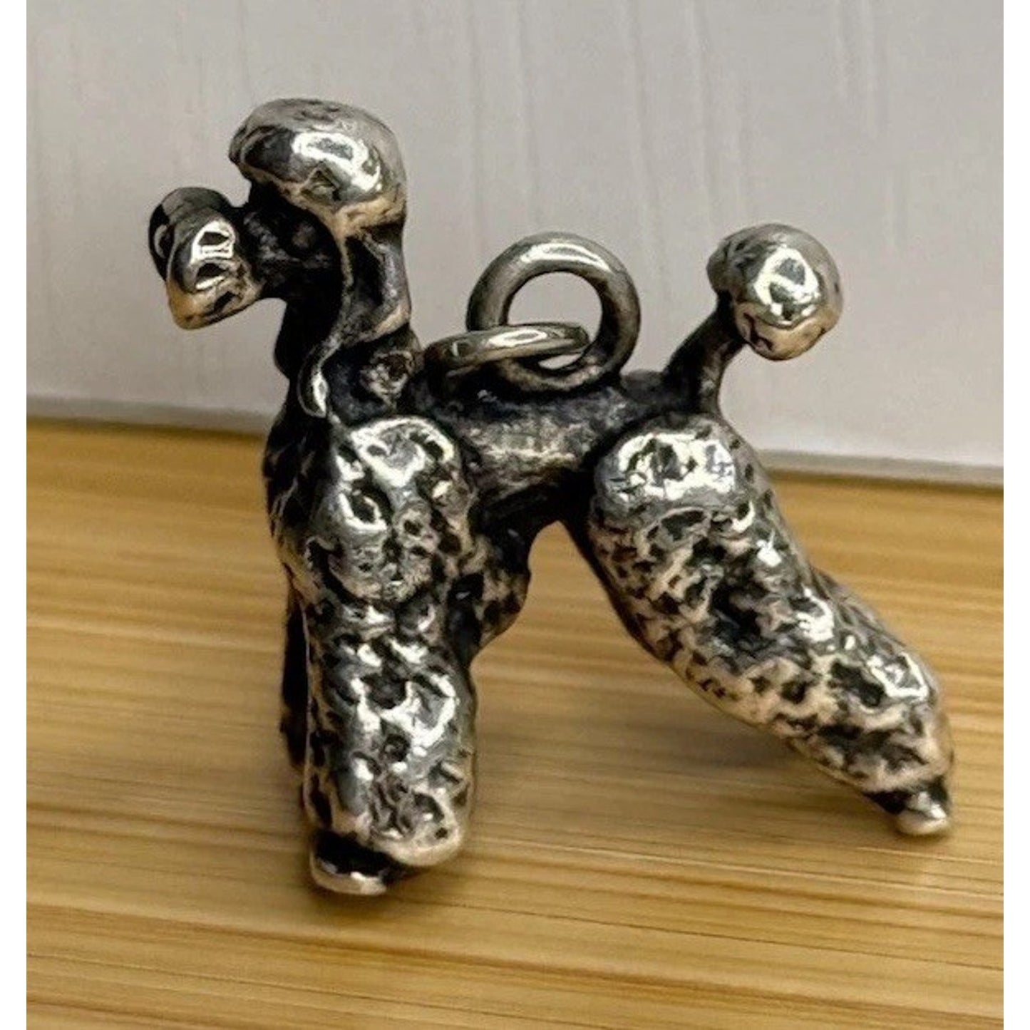 Vintage Sterling Silver 3D Poodle 925 Charm Or Pendant