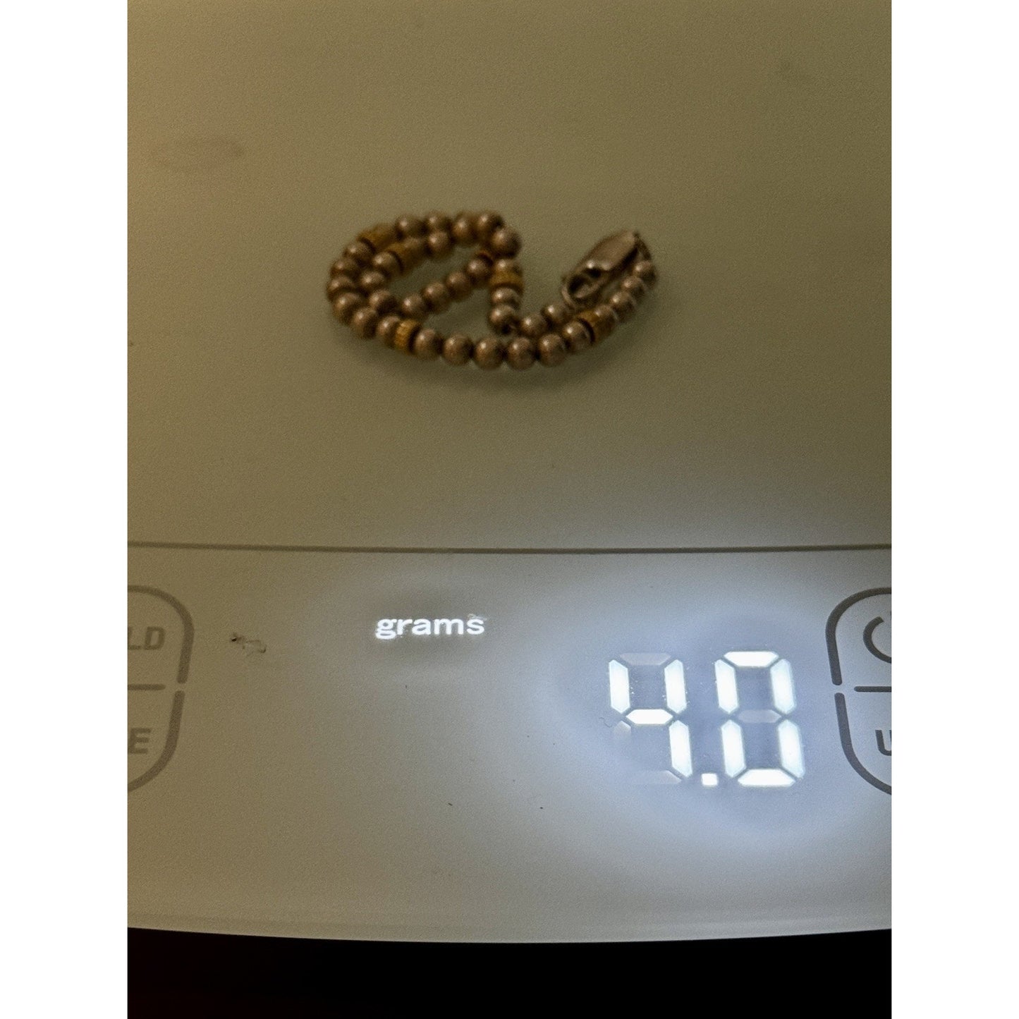 Sterling Silver 925 Vintage Beaded Stacking Bracelet 925 Gold Tone Spacers 7”