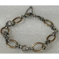 Pre Owned James Avery Retired Silver and Bronze Geometric Bracelet 7” Medium