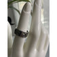 Sterling Silver Dog Ring Paw Print Band 925