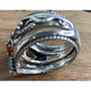Carolyn Pollack 925 Sterling Silver Turquoise Coral Ring Size 9.75