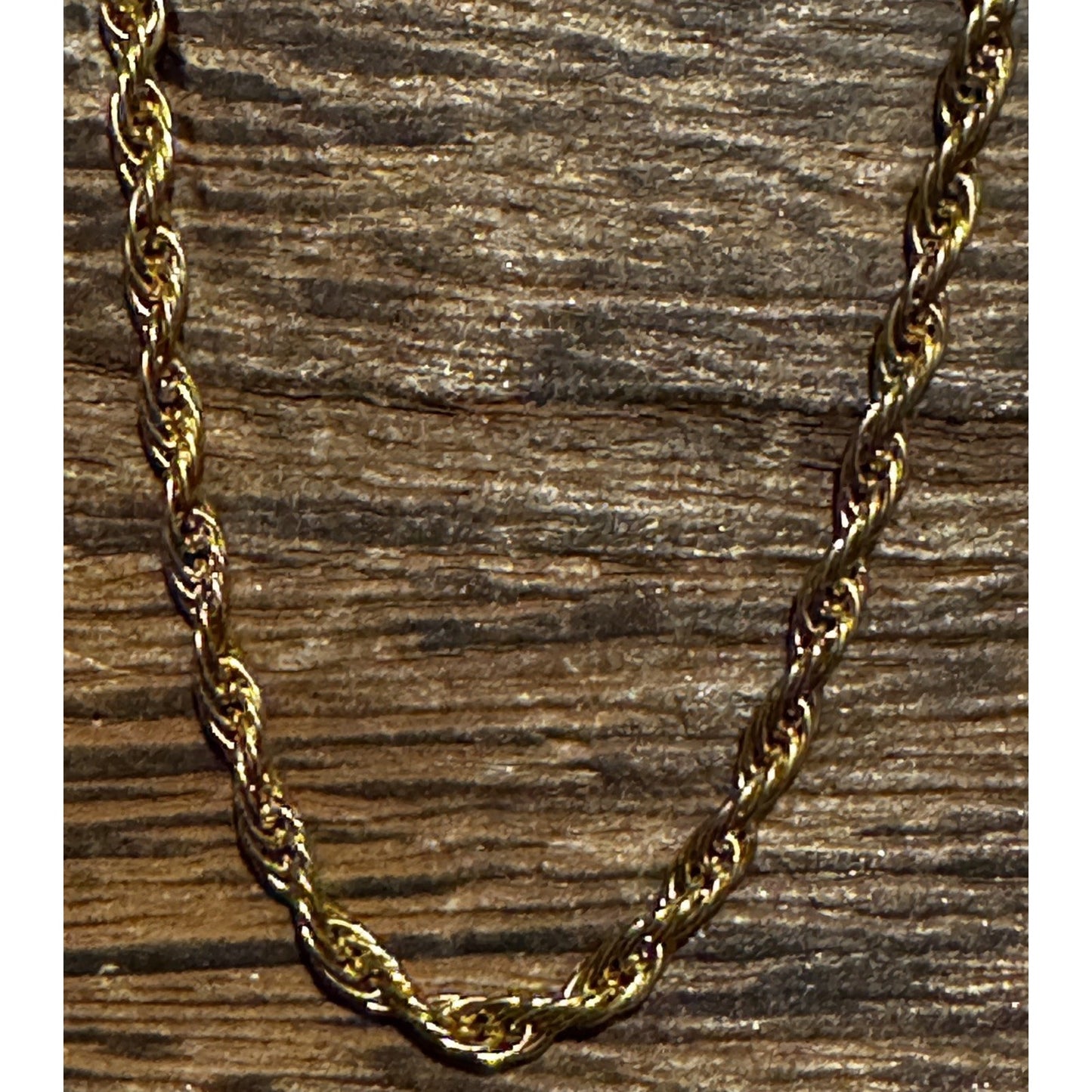 Vintage HCT Italy 925 Sterling Silver 18K Gold Plated Rope Bracelet 6.5”