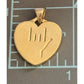 Pre owned James Avery Retired RARE 14k Gold Heart ASL I Love You Heart Pendant Charm 6 gr