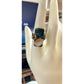 Large Turquoise Shell Inlay Ring Sterling Silver Size 9.5