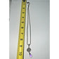 Vintage Lori Rogers Sterling Silver Amethyst Teardrop Pendant And Necklace