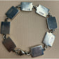 Vintage Sterling Silver Enamel Nautical Signal Flag Bracelet 18g 7.75”