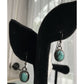 Vintage Navajo ALV D Vandever Sterling Silver Turquoise Dangle Drop Earrings