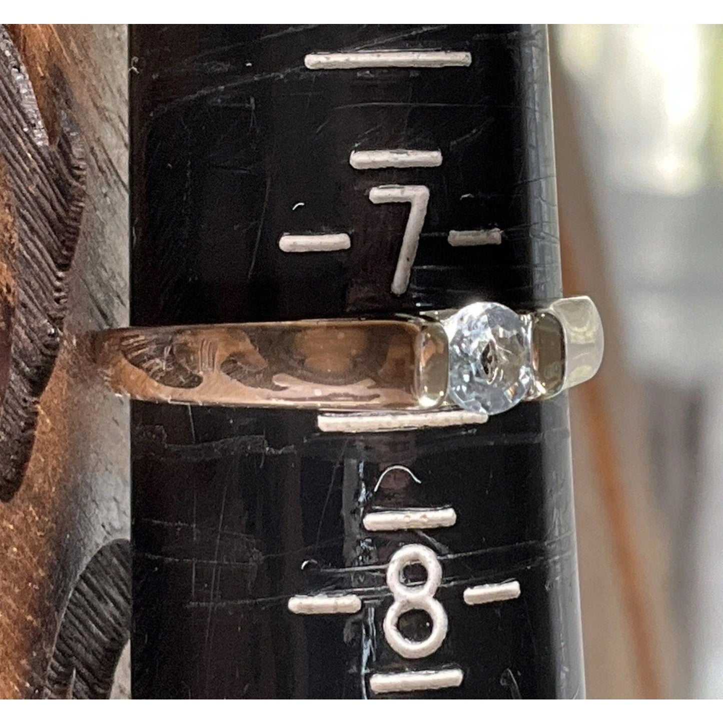 Vintage Sterling Silver Blue Topaz Solitaire Ring Natural Blue Gemstone Sz 7.25