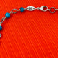 Preowned James Avery Retired Silver Twisted Wire Link Necklace with Turquoise Beads 18”