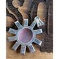 Sterling Silver Pink Cat’s Eye Sun Pendant