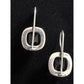 Sterling Silver 925 Amethyst Drop Earrings Faceted Purple 1” Bezel Set 6.4gr
