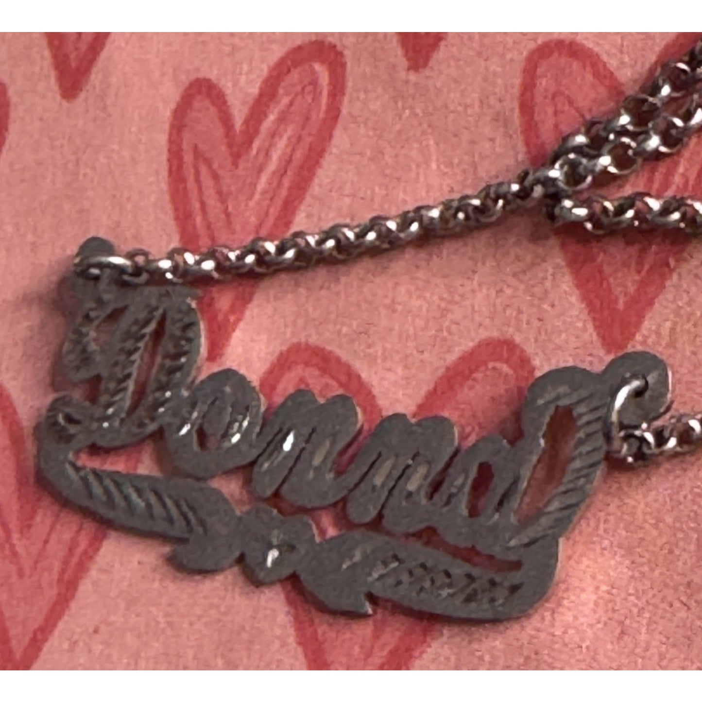Sterling Silver 925 DONNA Nameplate Necklace 17” Circa 2025