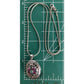 Vintage Sterling Silver Locket Necklace 925 Italy GRP Multi Stone