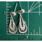 Vintage Sterling Silver Filigree Drop Earrings Dainty Light Teardrop Design