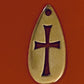 Preowned James Avery Retired 14k Teardrop Cross Charm