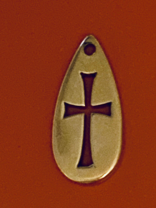 Preowned James Avery Retired 14k Teardrop Cross Charm