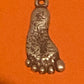 Preowned James Avery Retired RARE Silver Foot footprint Charm