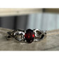 Sterling Silver Garnet Heart Infinity Ring 925 GSK Red Stone Ring Size 5