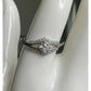 Sterling Silver 925 Engagement Ring With Clear Untested Stones Size 10.5