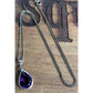 Sterling Silver Amethyst Teardrop Pendant On 925 Necklace