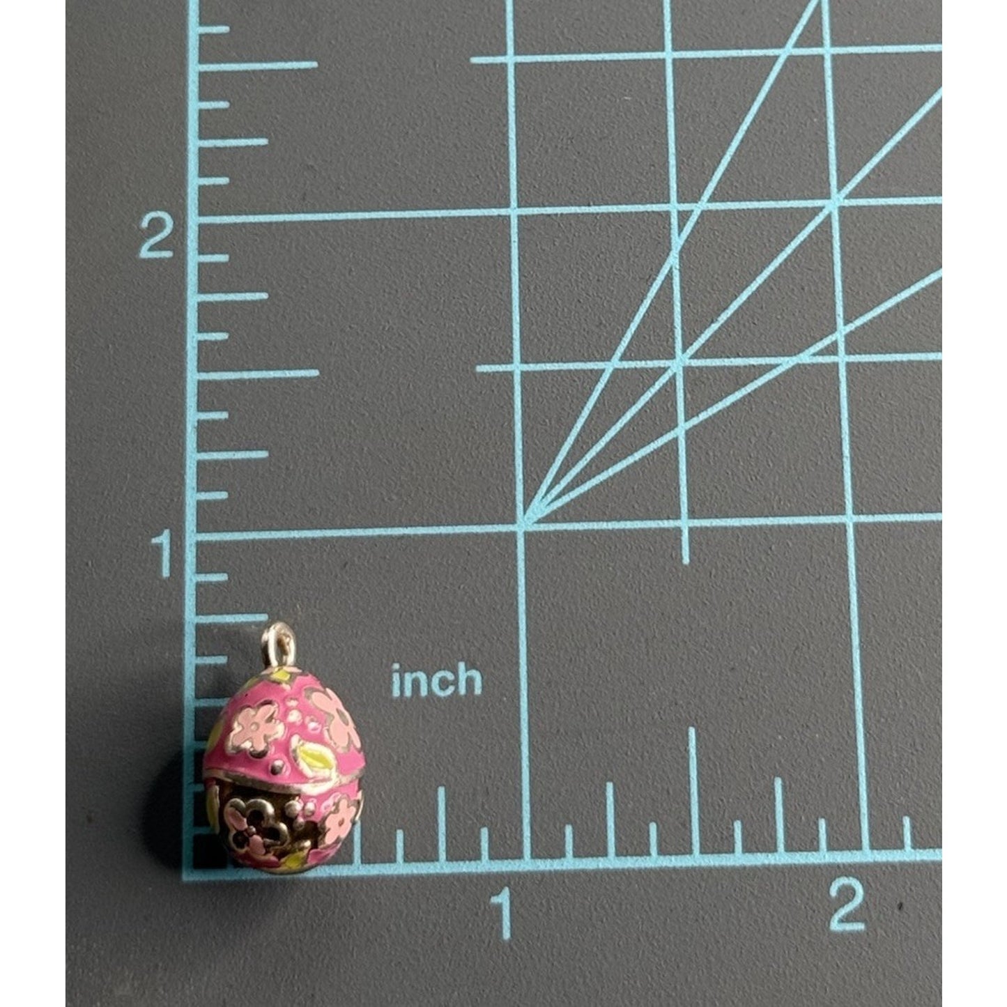 James Avery Retired Sterling Silver and Pink Enamel Easter Egg Charm Brand New