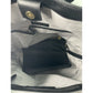 Isaac Mizrahi Saffiano Black Leather Monogram Large Tote Bag Purse With IM Tag