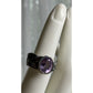 Retired Pandora ALE 925 Silver Purple Stone Ring Statement Woven Band Size 6