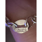 Vintage Sterling Silver Multi-Stone Tube Bracelet 925 LA Onyx, Jasper, Jade 7.5”