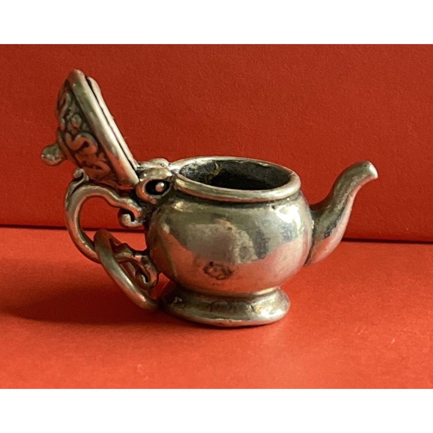 925 Sterling Silver Teapot Charm Pendant Vintage Tea Pot