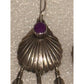 Vintage Native American Navajo Sterling Silver Feather Purple Sugilite Earrings